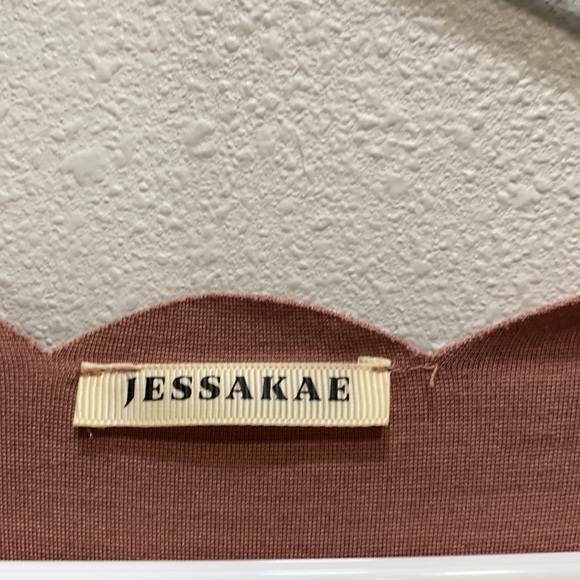 Jessakae scalloped dress jersey stretch dusty pink - Picture 6 of 11